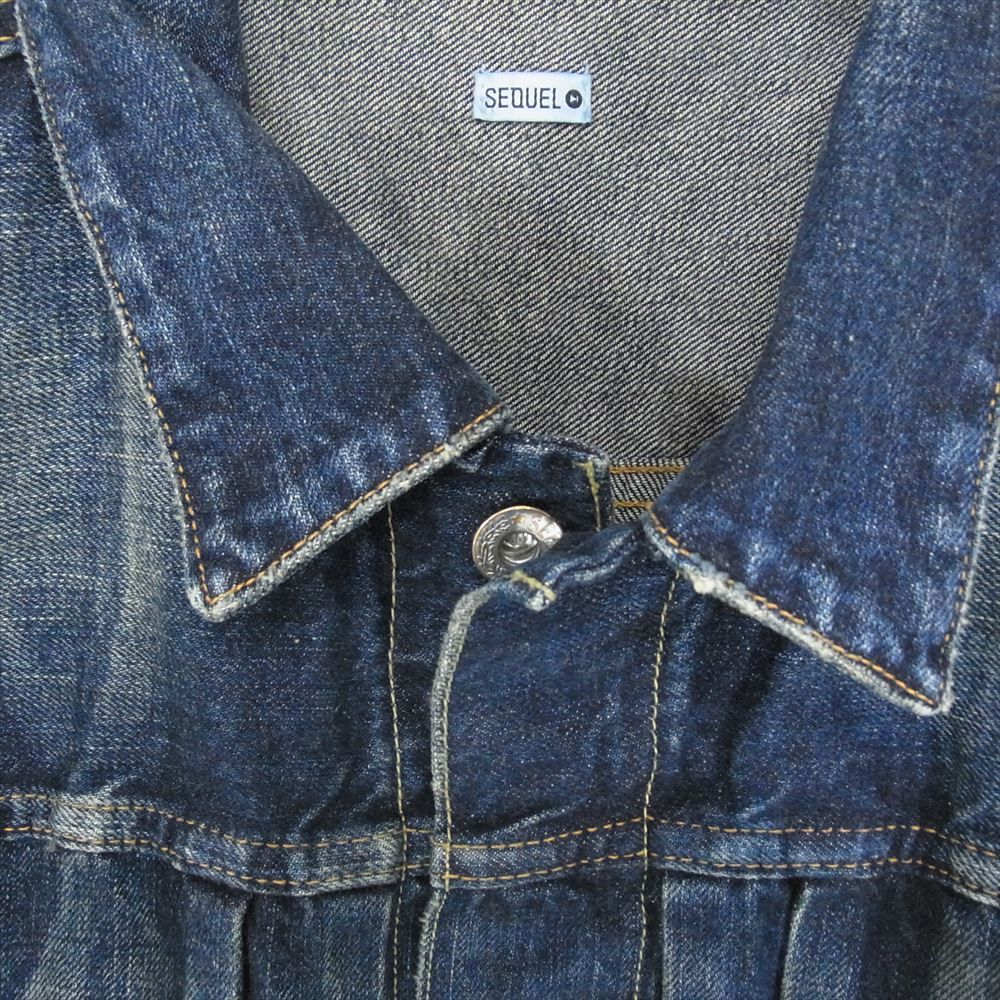 シークエル SEQUEL 22AW SQ-22AW-JK-09 1st DAMAGE DENIM JACKET 