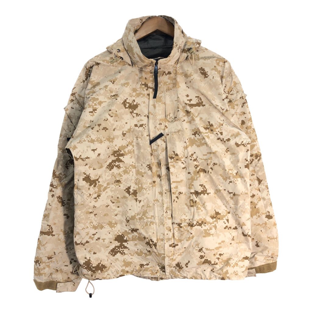 00年代 米軍実物 USMC GORE-TEX パーカー ジャケット ミリタリー デジタルカモ ブラウン (メンズ MEDIUM REGULAR) 中古 古着 R3015