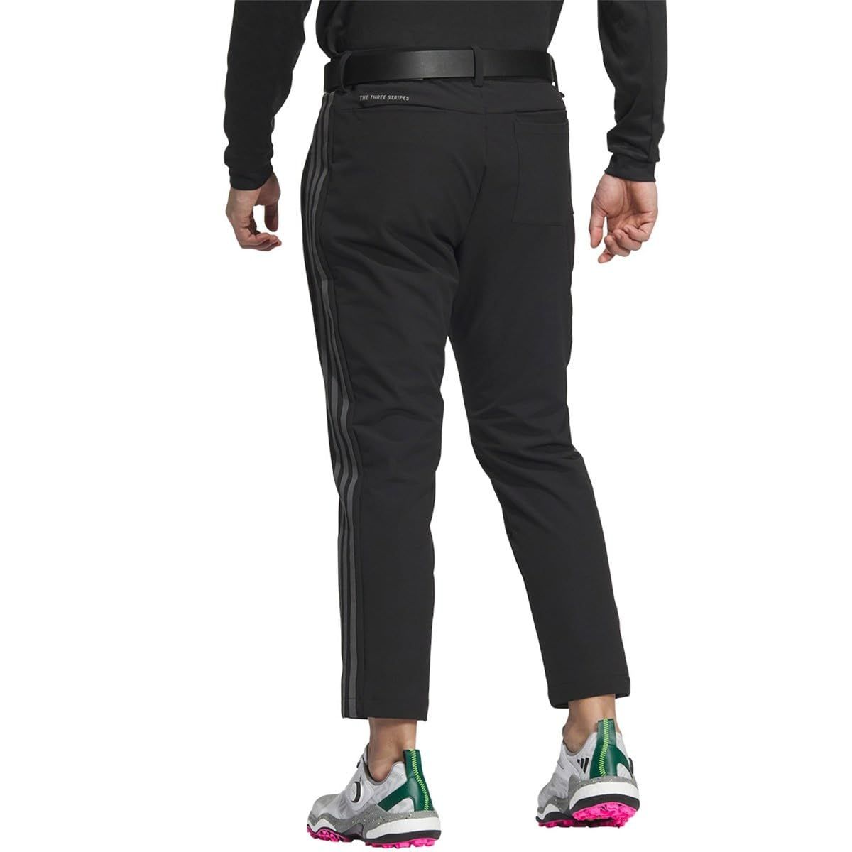 アディダスゴルフ ゴルフパンツ EX Stretch active 撥水 トーナル スリーストライプス アンクルパンツ メンズ ブラック アウトドアチェア レインウェア 