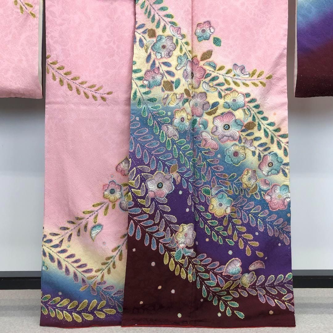 振袖 美しい辻が花絞り グラデーション 桃色 トールサイズ K-3468  