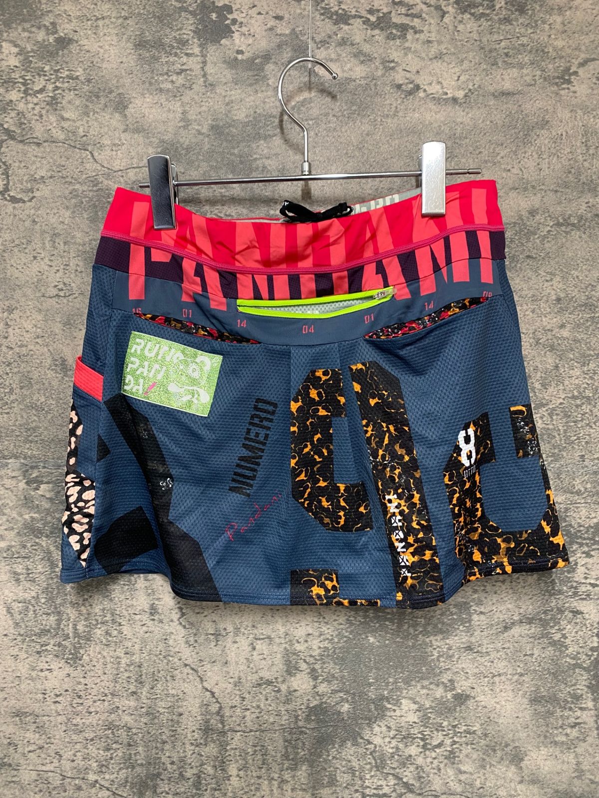 サイクルパンツ キッズ Mサイズ ネイビー×ホワイト ランバイク