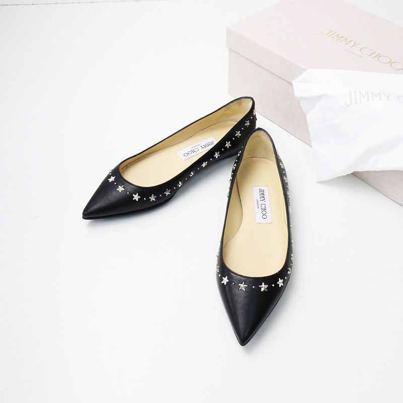 美品 レディース ジミーチュウ JIMMY CHOO WINDSOR FLAT スター