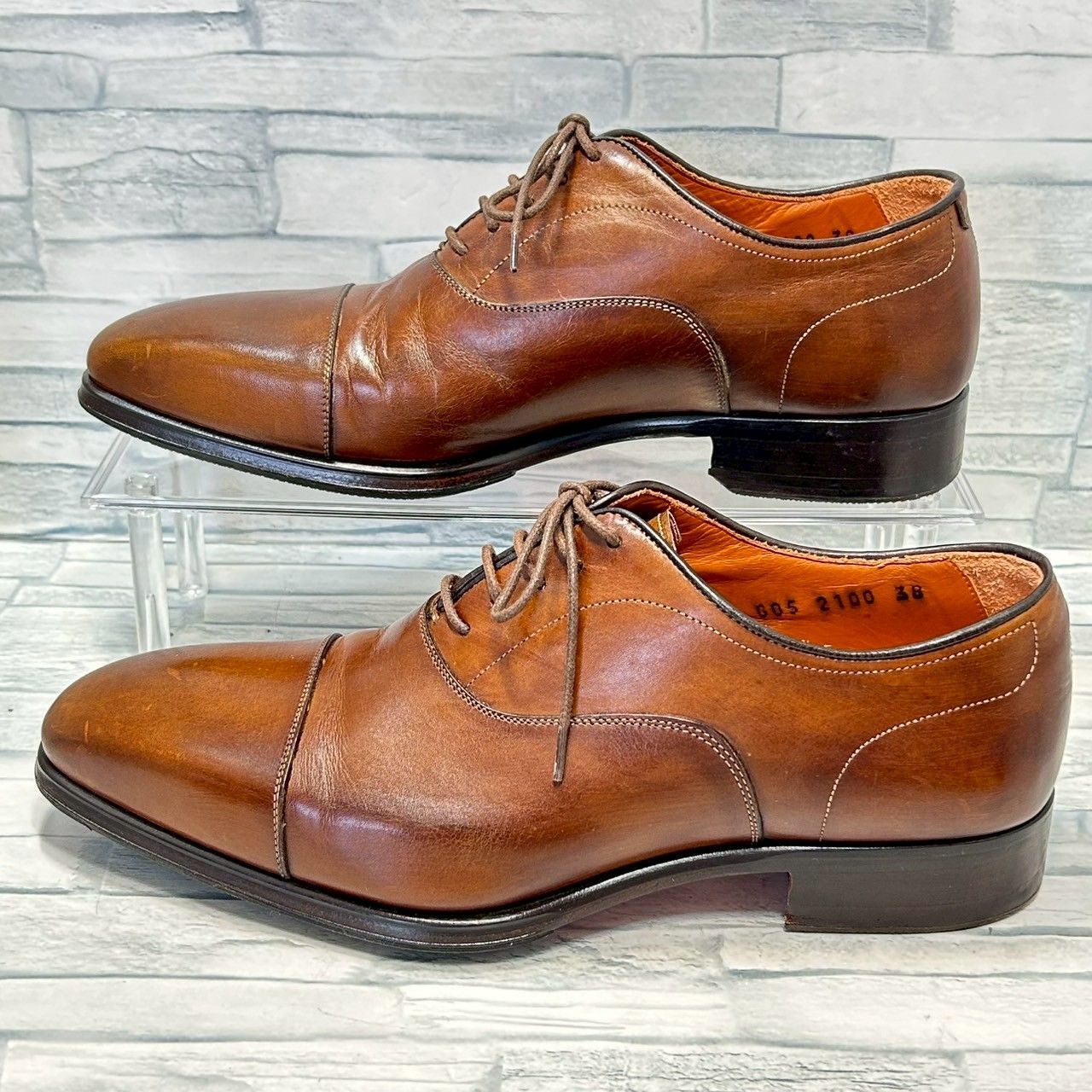 ストレートチップ ブラウン