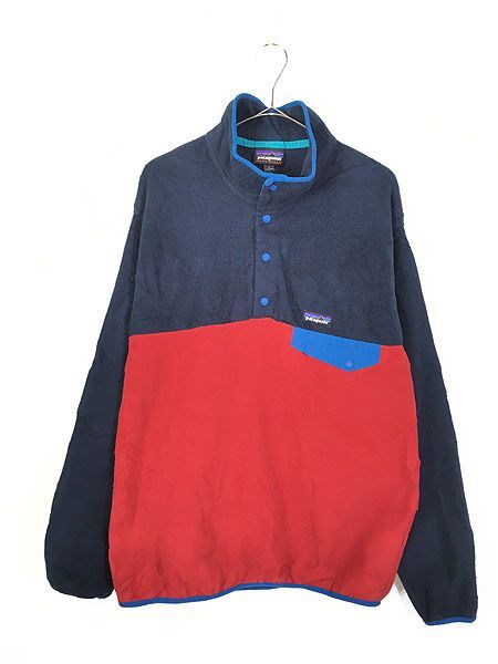 古着 16s Patagonia スナップT バイカラー シンチラ フリース ジ