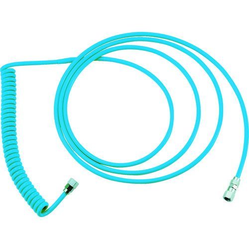 ＴＲＵＳＣＯ　ウレタンコイルホース細巻　ストレート・Ｌ型　２．９ｍ