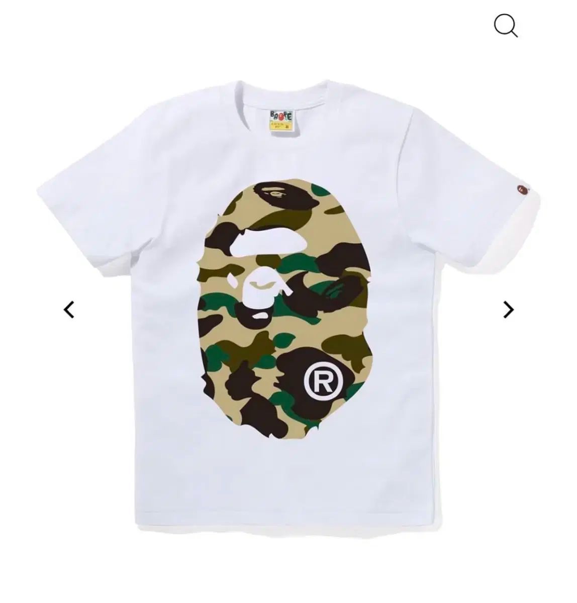 A BATHING APE アベイシングエイプ Camo Big Ape Head 半袖T