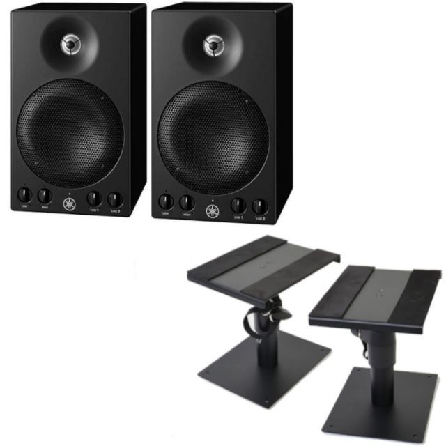 YAMAHA パワードスタジオモニター MSP3A ペア MOS-35 卓上 スピーカースタンド セット