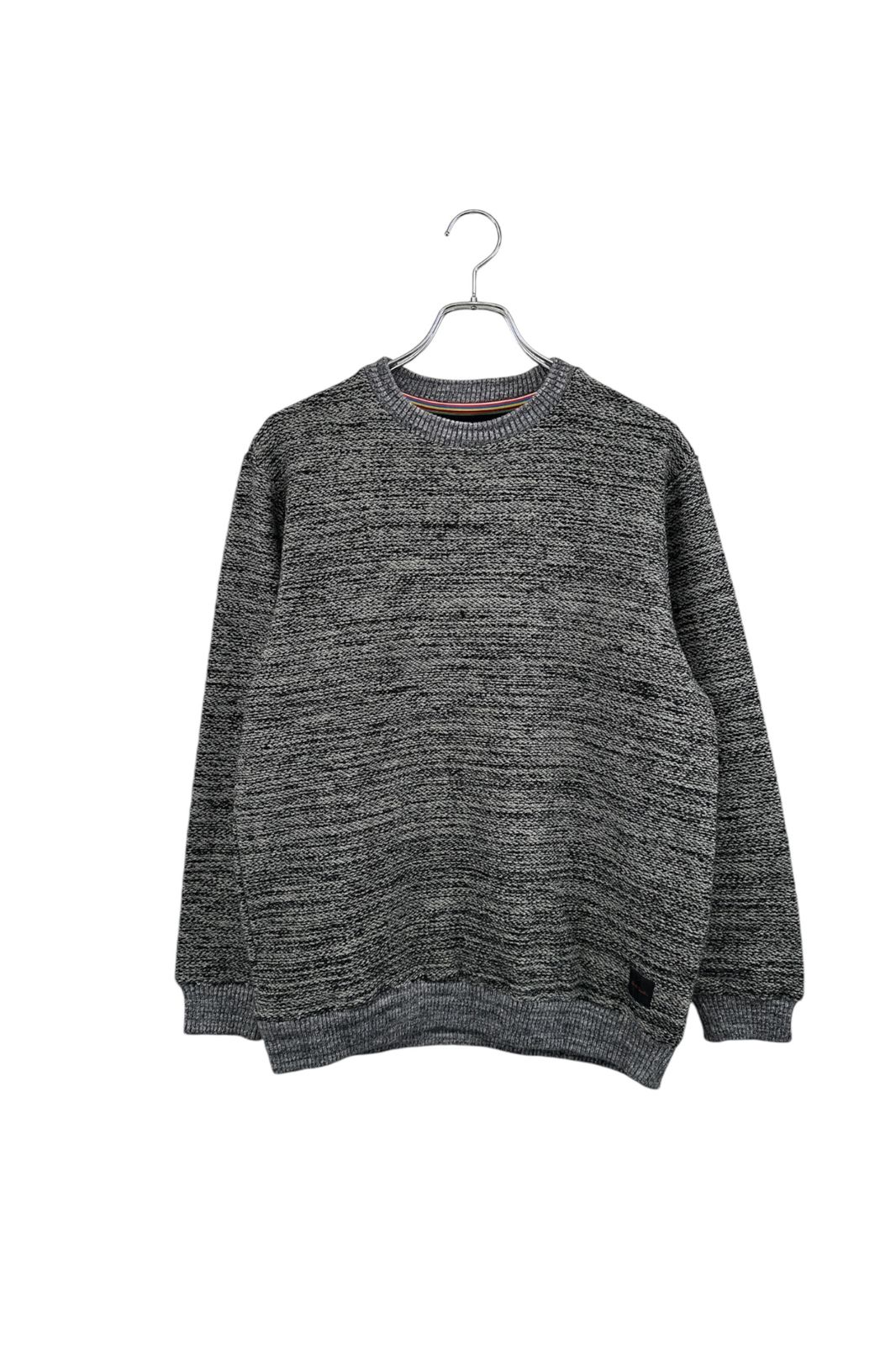 上質   Paul Smith ポールスミス ニット セーター  無地 グレー系    メンズ サイズ M  6 衣B