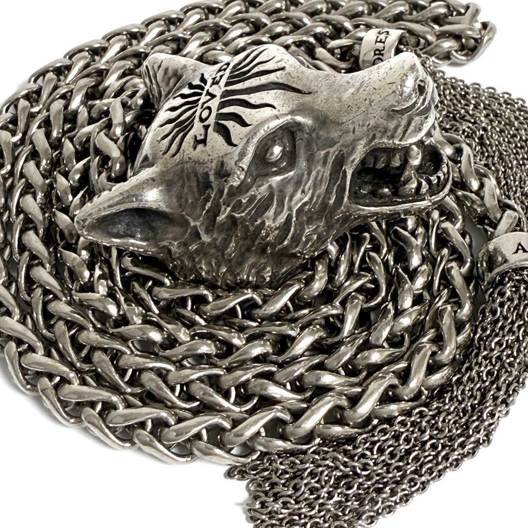 希少】グッチ ウルフ アンガーフォレスト ペンダント ネックレス