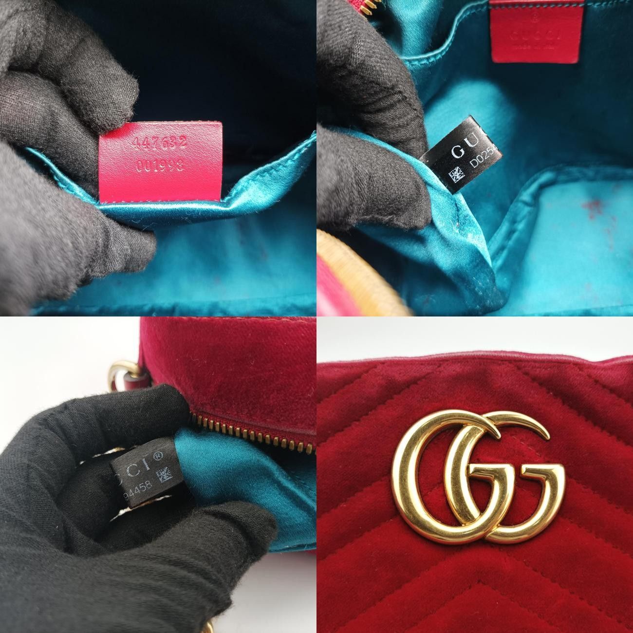 グッチGucciGGマーモントレッドベロア447632D025494458