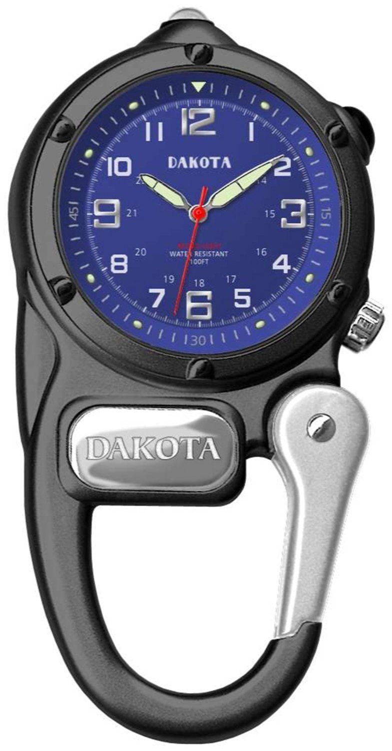 Dakota ダコタ LEDライト付き カラビナウォッチ ブラック×ブルー 並行輸入品