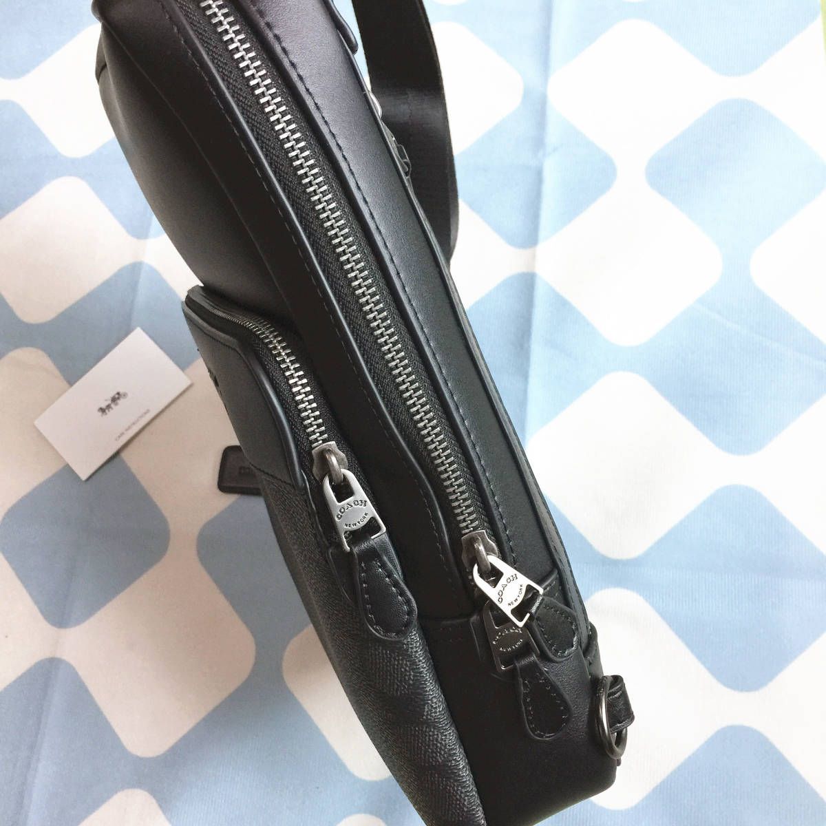 ☆新品☆コーチ/COACH バッグ C5332 チャコール×ブラック ボディー  