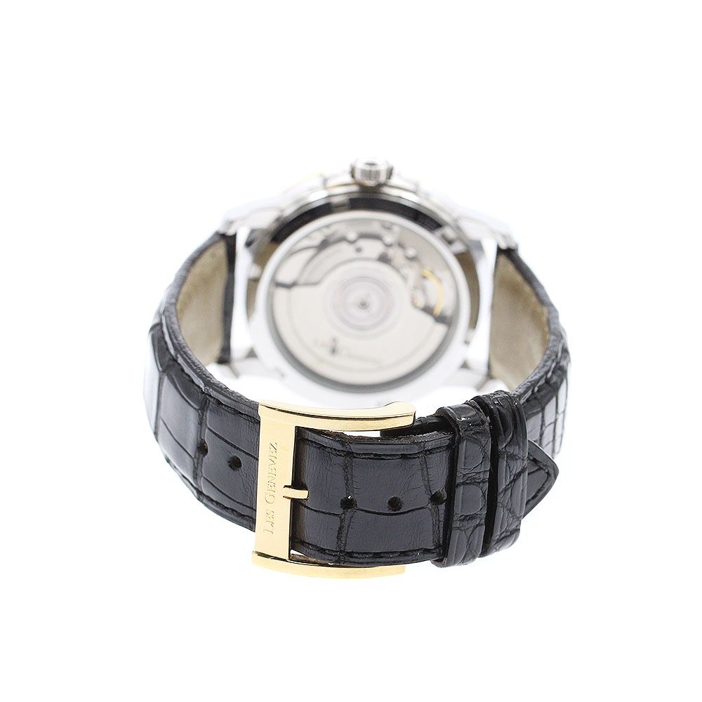 レ・ジェネヴェ LES GENEVEZ 81005 パワーリザーブ GMT 自動巻き 