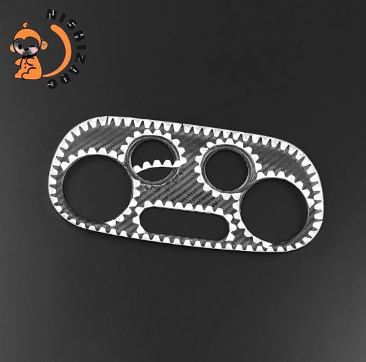 Abarth 595 595C 695 Fiat 500 内装 センターパネルカバー カーボン調 ブラック タイプC FFCRYSTALESIA_COM