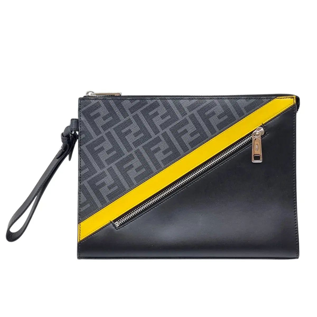 【雷市場（ポンジャン）商品韓国直送】 FENDI(フェンディ) FF モチーフ ファブリック フラット ポーチ クラッチ FEB011903