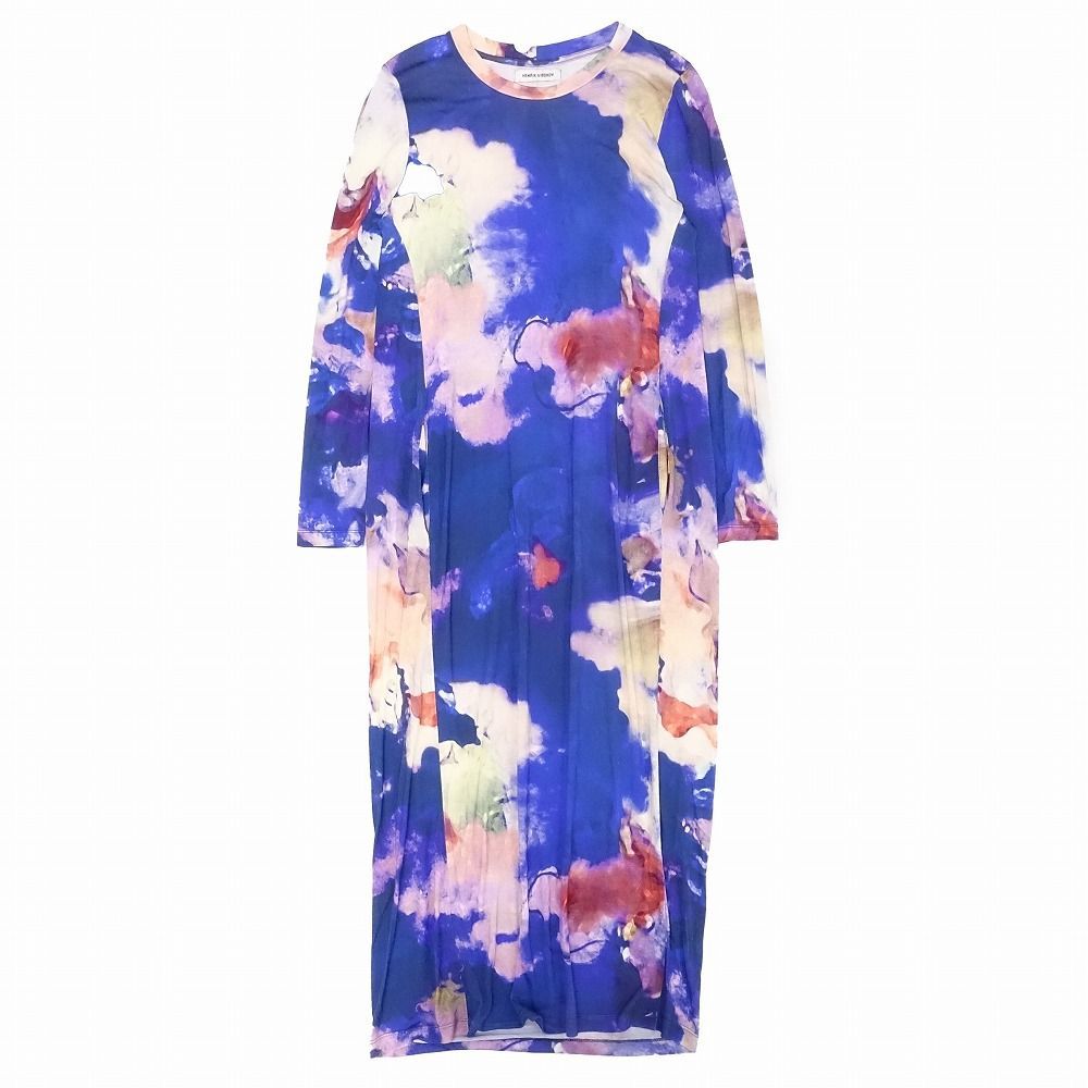HENRIK VIBSKOV 長袖ロングワンピース　ヘンリクビブスコフ 21ss HENRIK VIBSKOV ヘンリックヴィブスコ タイダイ柄 ムラ染 ロング