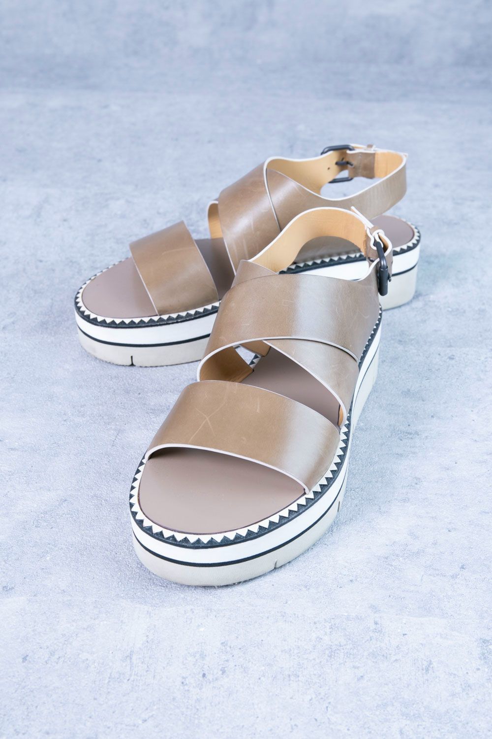 SARTORE サルトル　サンダル SARTORE サルトル サンダル 35 1/2 ブラウン スエード 靴