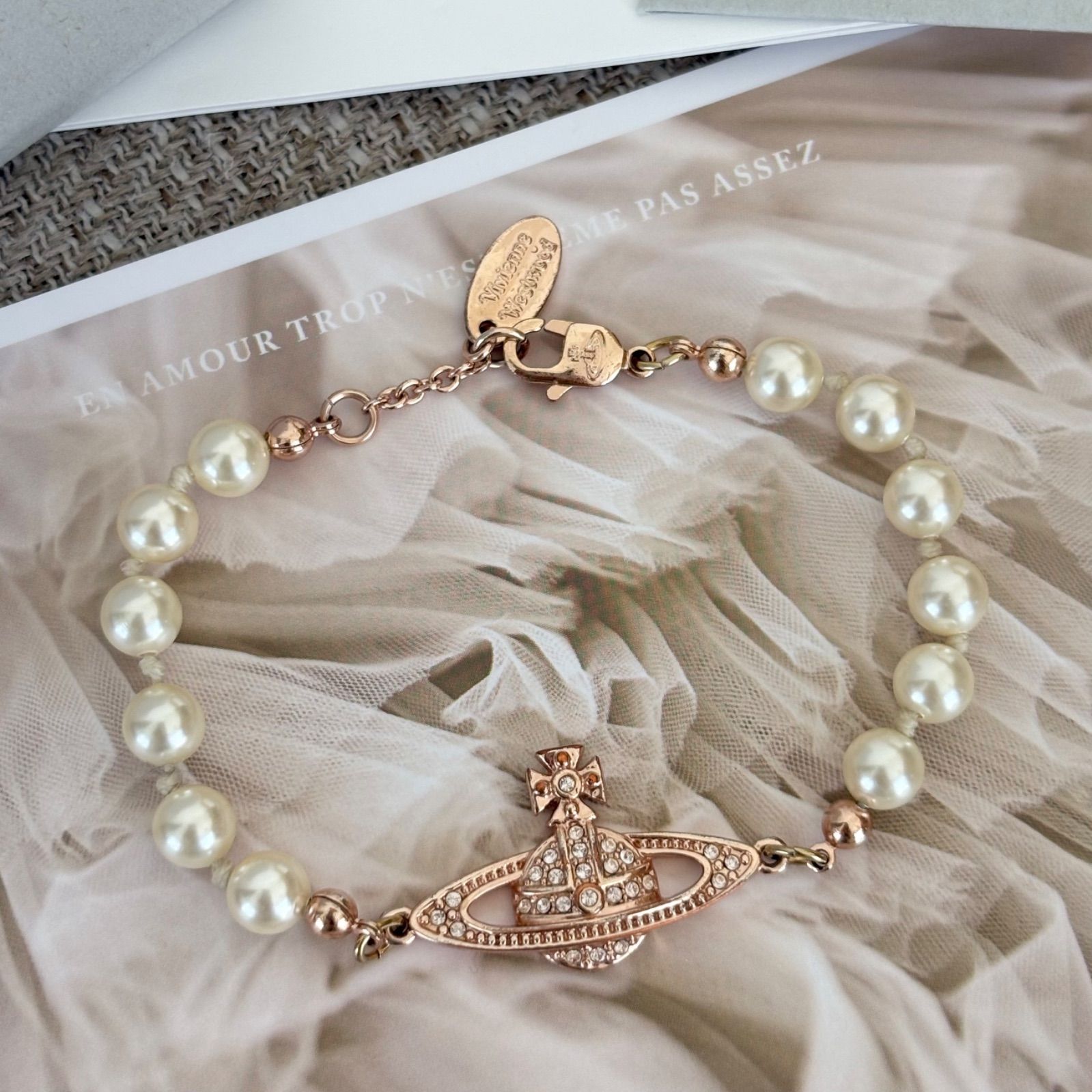 ヴィヴィアンウエストウッド パール ネックレス ピンクゴールド