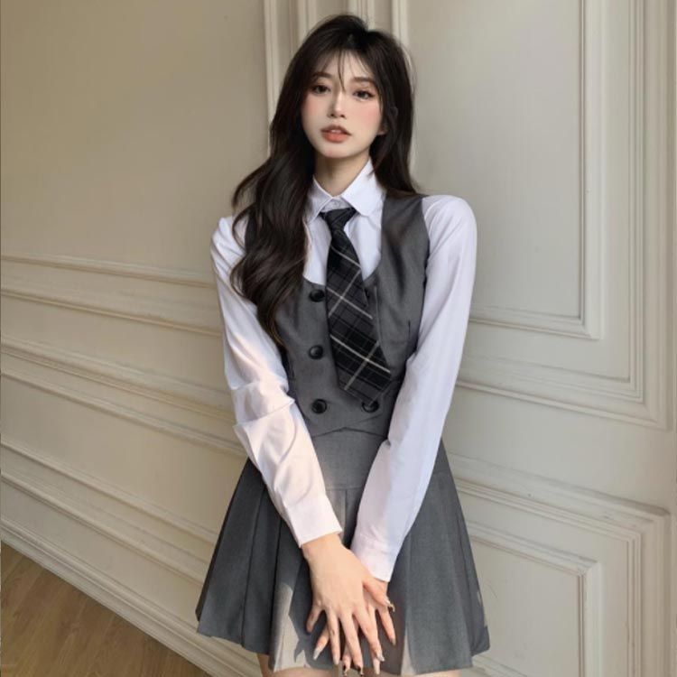 高校制服4枚 中古制服】大阪府 常翔学園中学校・高等学校 女子制服 3点