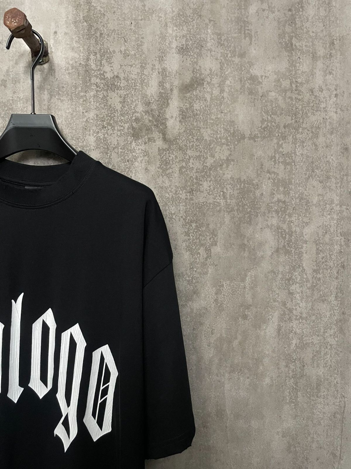 プリント丸首半袖Tシャツ