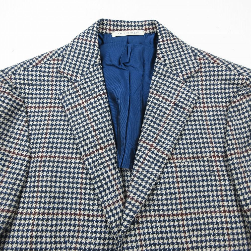 De Petrillo デ ペトリロ チェック テーラード ジャケット 44 S J3115 美品 デペトリロ Posillipo チェック柄 テーラード