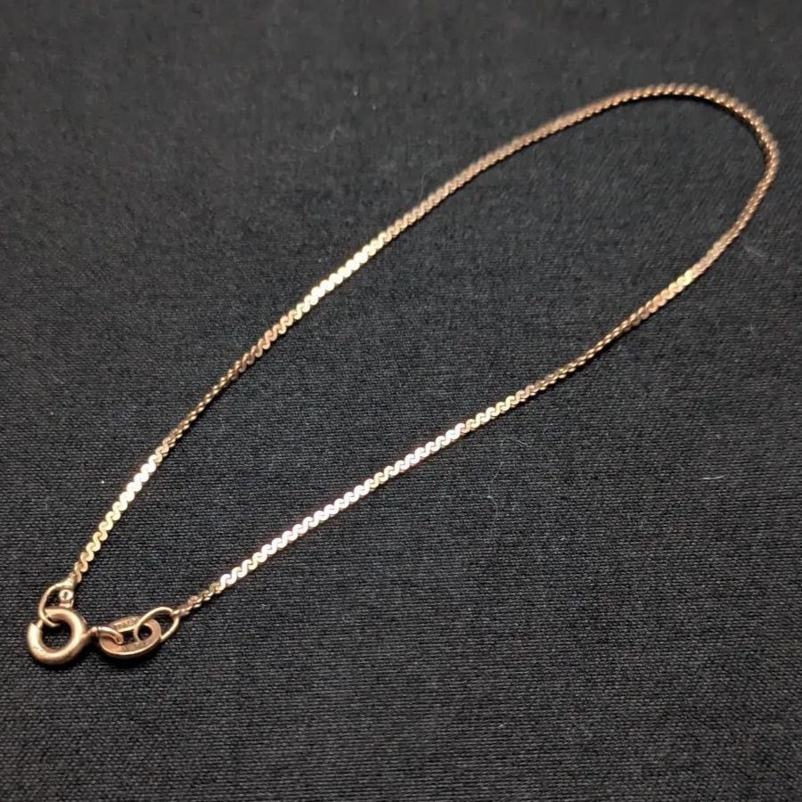 14K ITALY 刻印 1mm イエローゴールド ファイン スネーク
