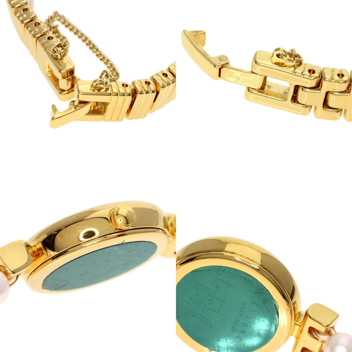 MIKIMOTO JAL機内販売 2連パール ブレスレットウォッチ 腕時計 新品電池】ミキモト JAL機内販売 2連パール ブレスレット