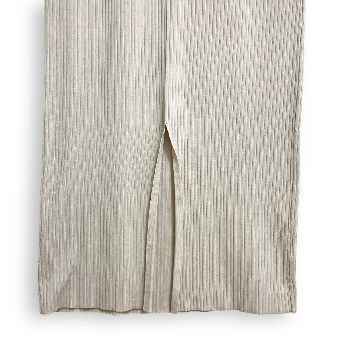 リブワンピース 五分丈