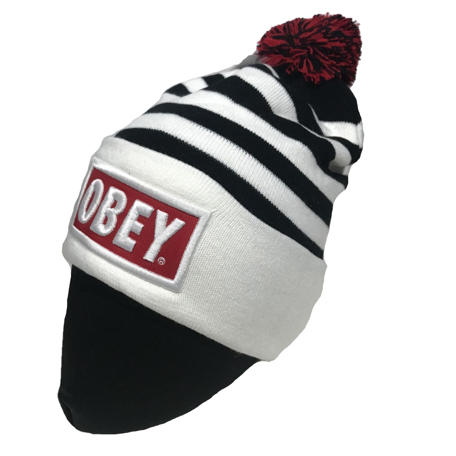 OBEY オベイ ボンボン ワッチニットキャップ ホワイト/ブラック 