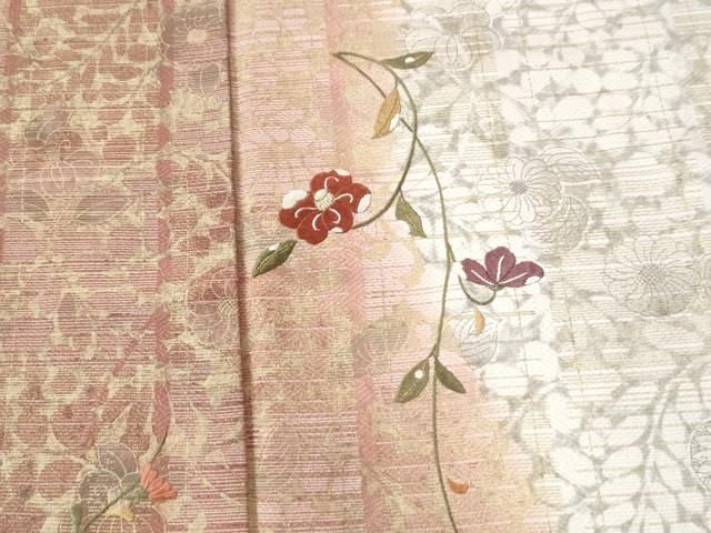 平和屋着物○訪問着 作家物 辻が花 総刺繍 本金箔 暈し染め 正絹 逸品