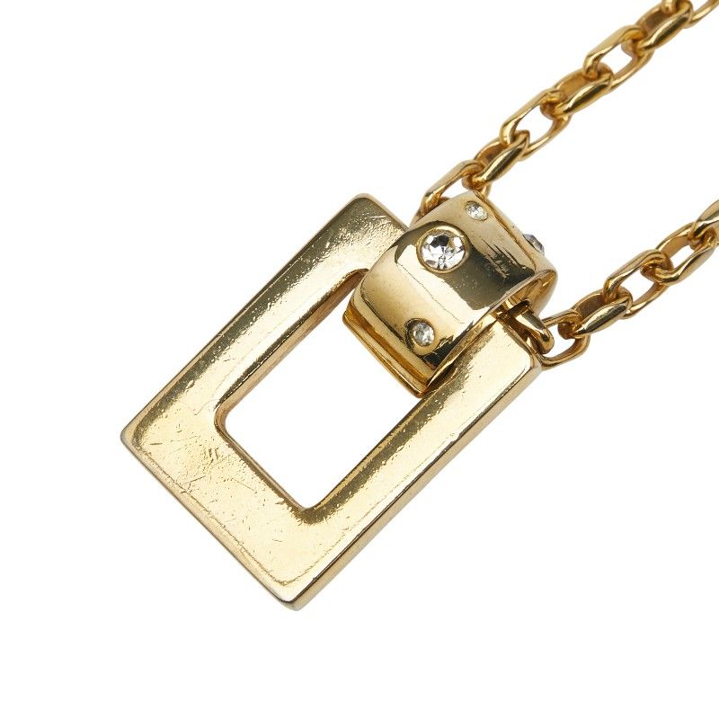 サンローラン スクエア ゴールド メッキ ラインストーン レディース SAINT LAURENT 205-38401