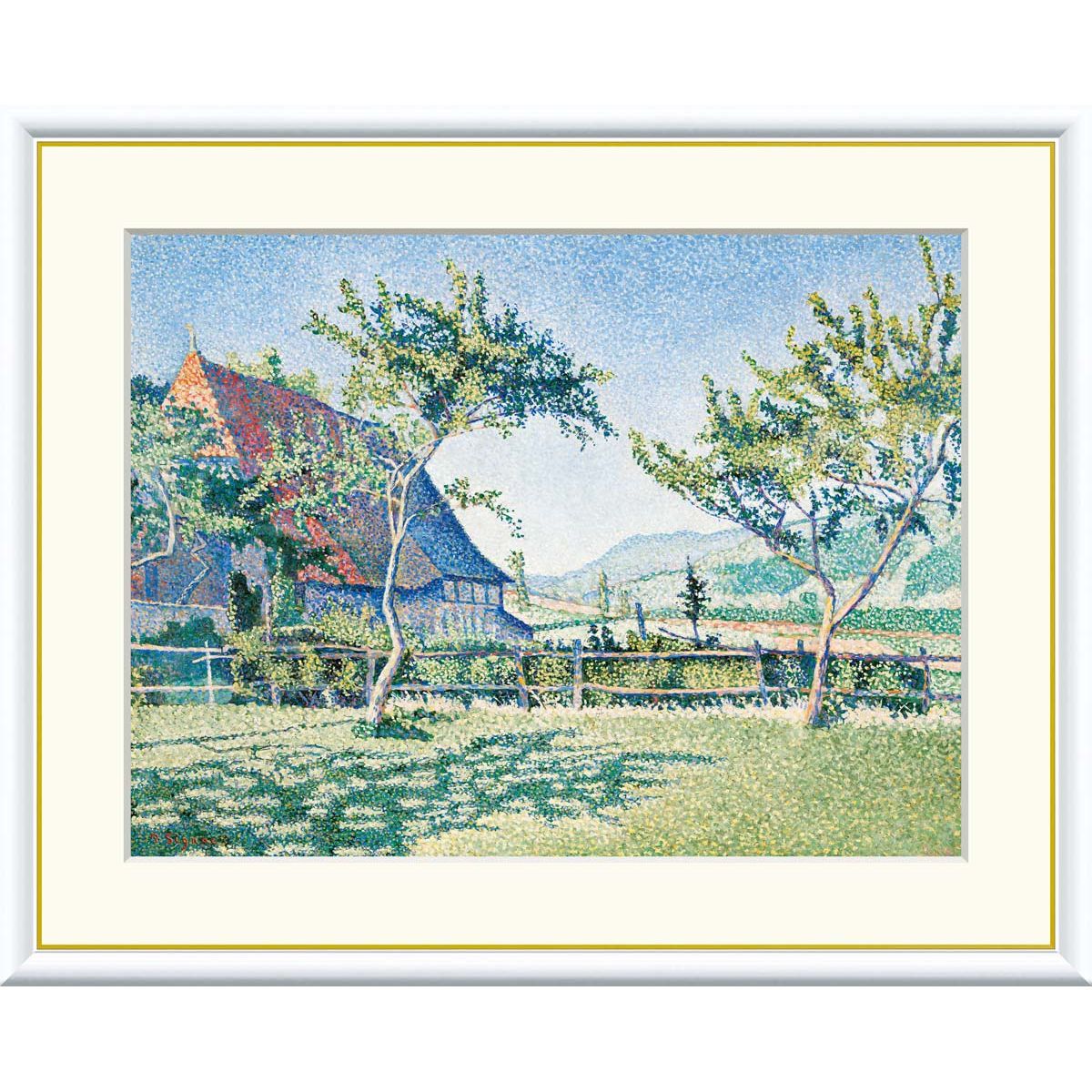 絵画 名画 モネ 「庭園のアーチスト」 LLサイズ/インテリア 額入り