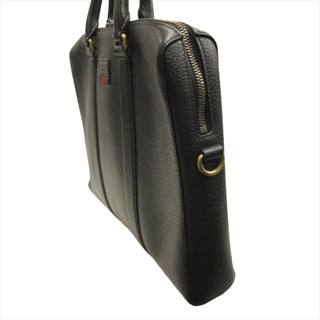 GUCCI グッチ シボ革 レザー シェリーライン ウェブストライプ トート 