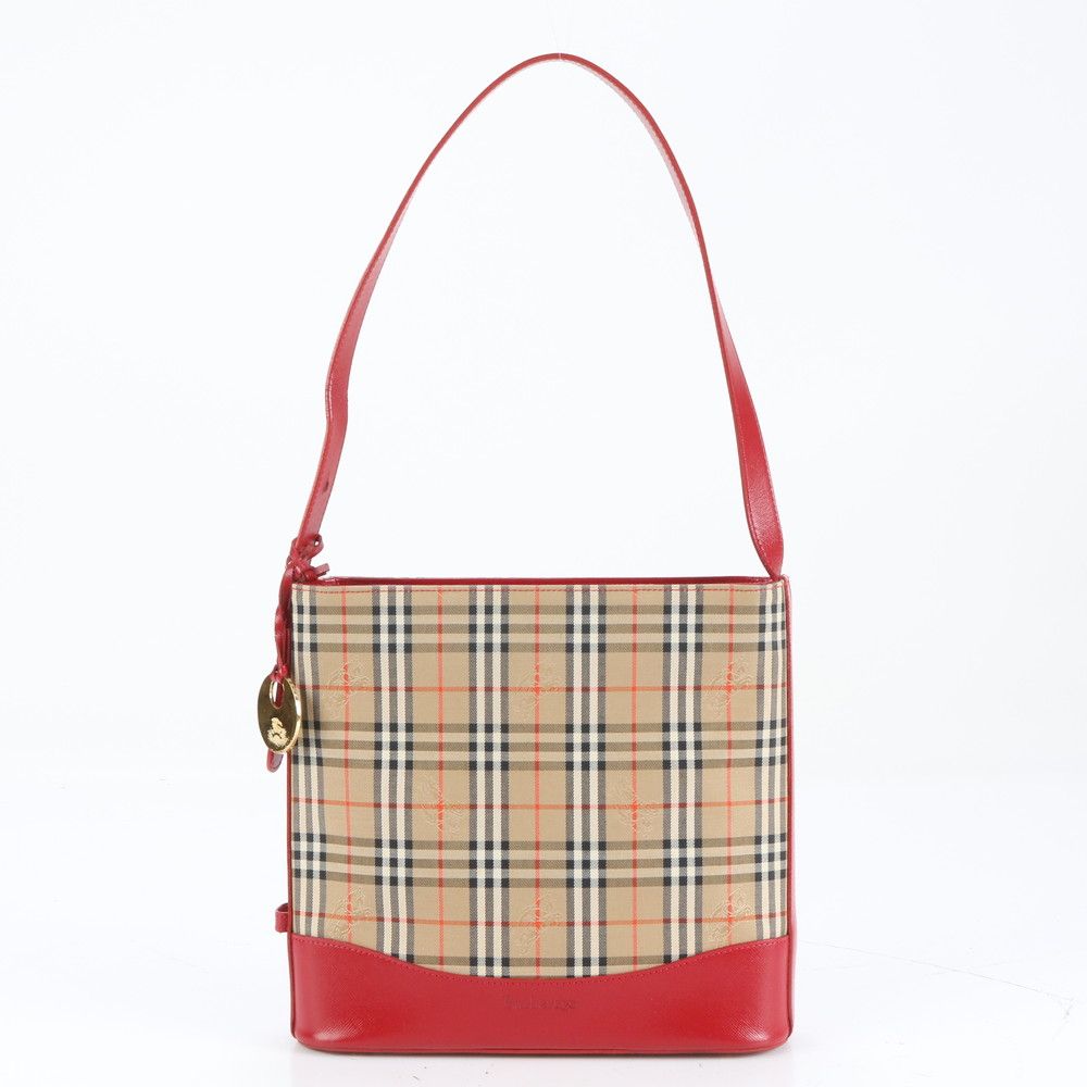 ✨近年モデル✨バーバリー トートバッグ ノバチェック シャドーホース PVC 美品ꕥバーバリー ノバチェック PVC シャドーホース トートバッグ 肩がけ◎