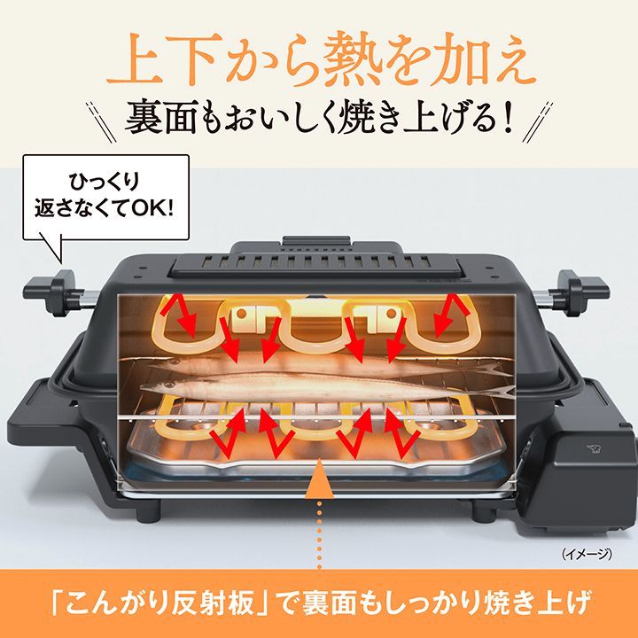 【新品未使用】 象印 コンパクトロースター 炉ばた家族 EFM−A08　94年製 象印 煙やニオイ成分を約90％カット EF-WA30-HZ マルチ