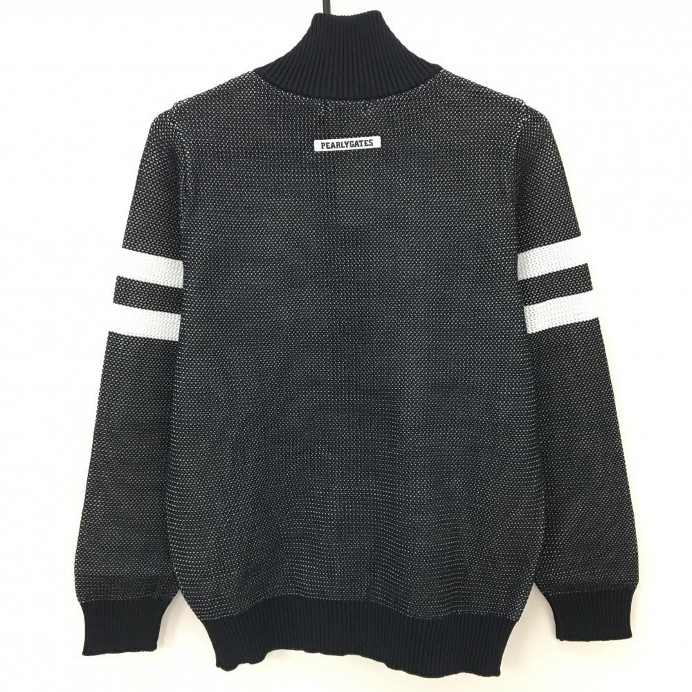新品】パーリーゲイツ ニットジャケット ネイビー×白 メッシュ生地 袖