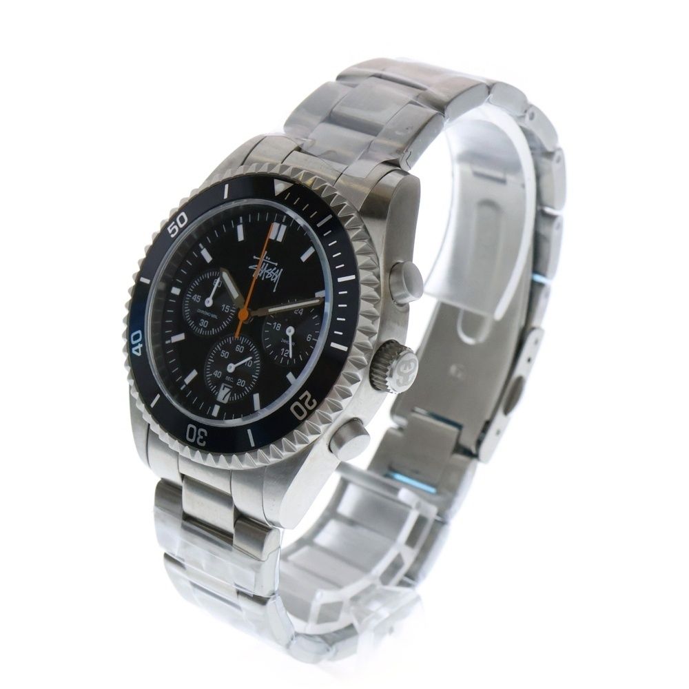 STUSSY (ステューシー) CRUSADER クロノグラフ デイト 黒文字盤