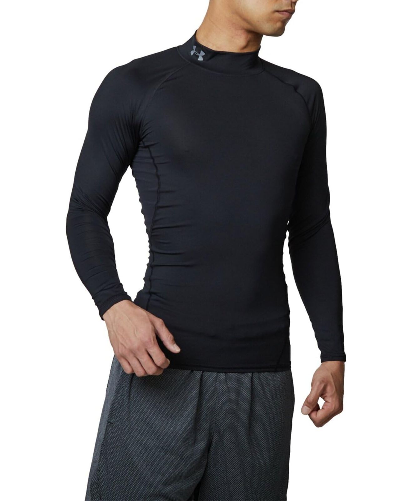 [UNDER ARMOUR(アンダーアーマー)]UA HG ARMOUR MOCK LS Mens メンズ 001 日本 LG (日本サイズL相当) [Black Graphite] [L]