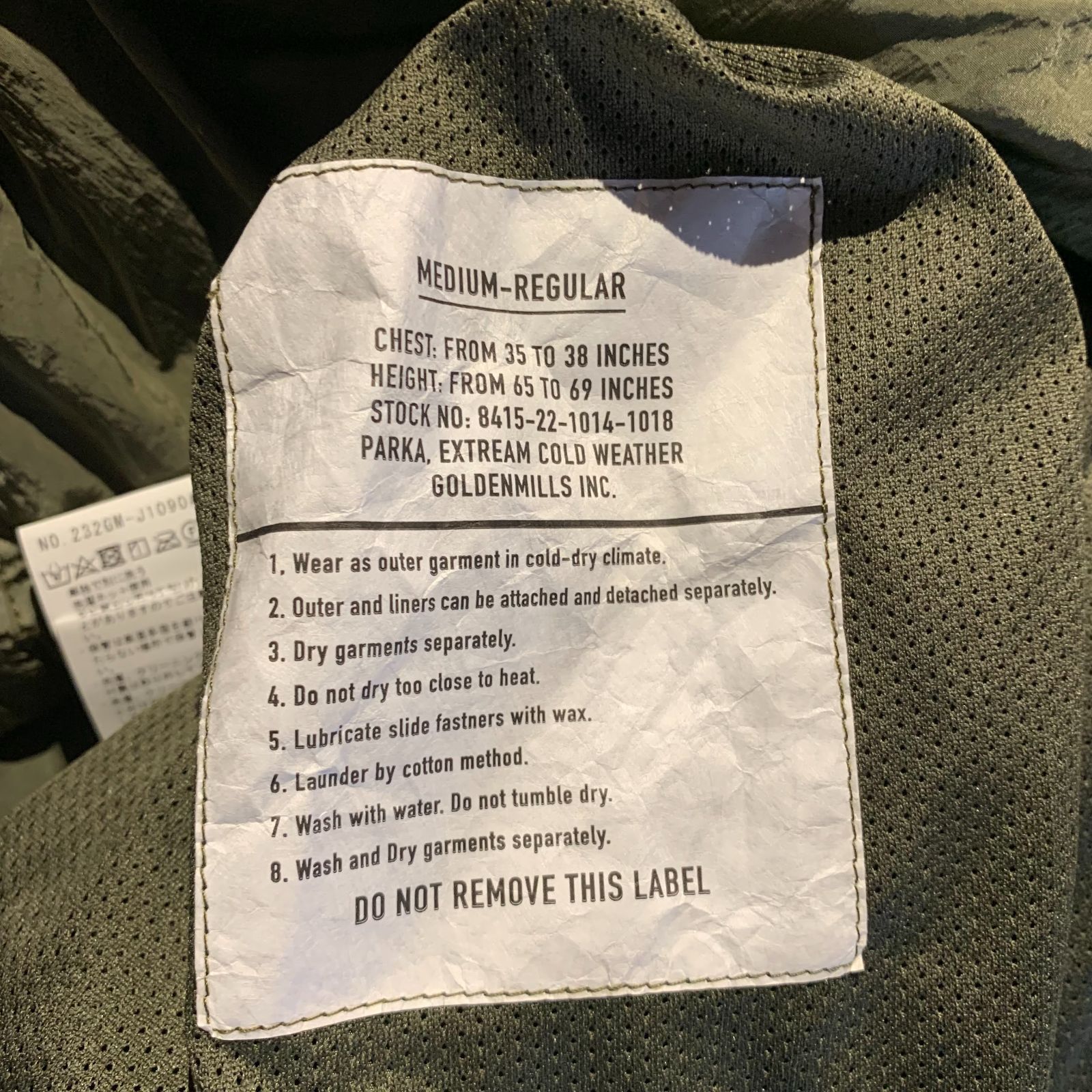 WIND AND SEA x ARC SECONDARY 23aw M-58 INSULATION FIELD PARKA