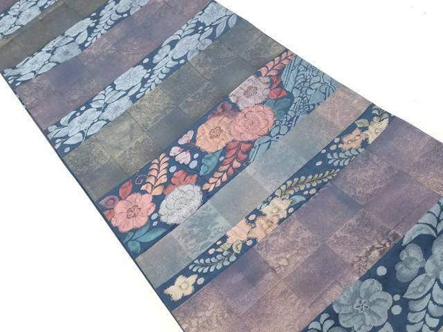 平和屋着物◎六通柄袋帯 辻が花 金糸 正絹 逸品 DAAV0901qa