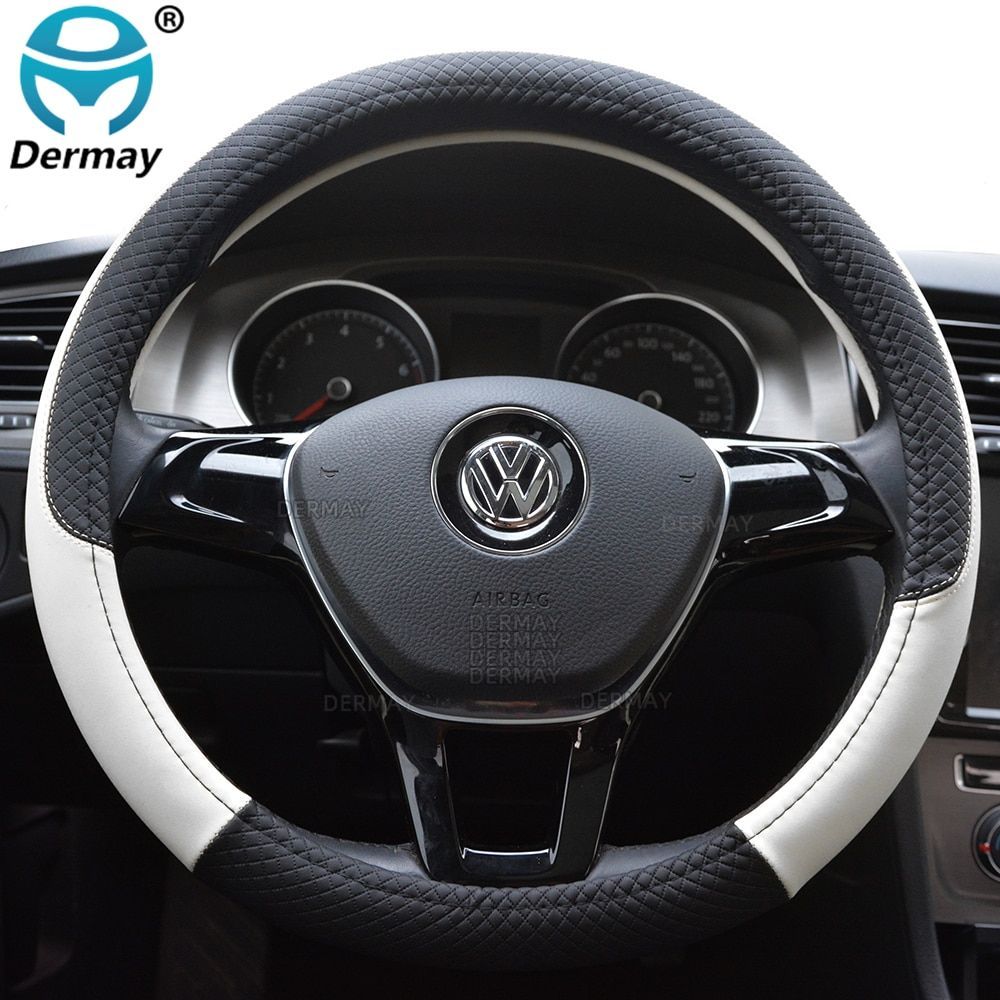 ハンドルカバー タント ステアリングカバー レザー ダイハツ 高品質 滑り防止 衝撃吸収 選べる9色 DERMAY