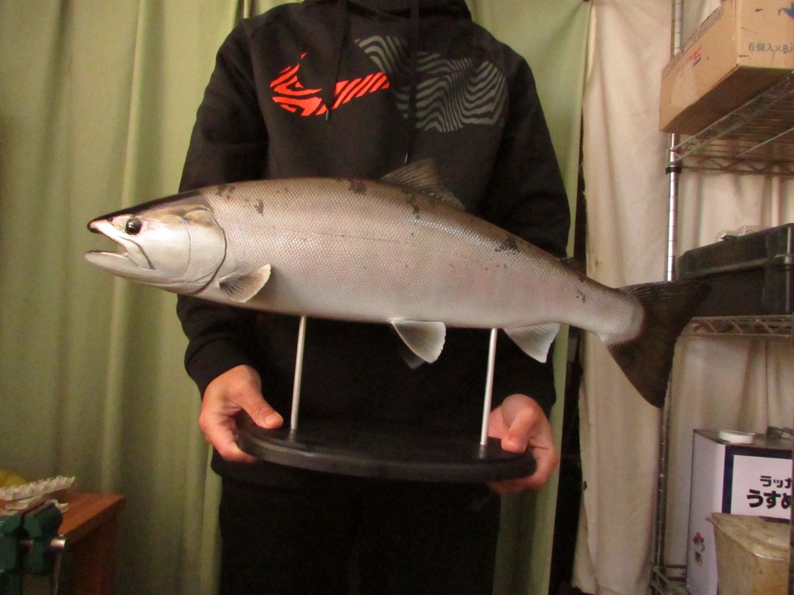 ハンドメイド 64cmサクラマス 桜鱒 釣り フィギュア 魚模型 レプリカ