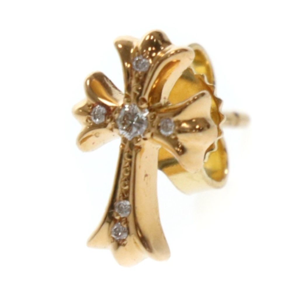 クロムハーツ 22K CH CRS 2 FAT P/DIA/CHクロスファットスタッド PAVE