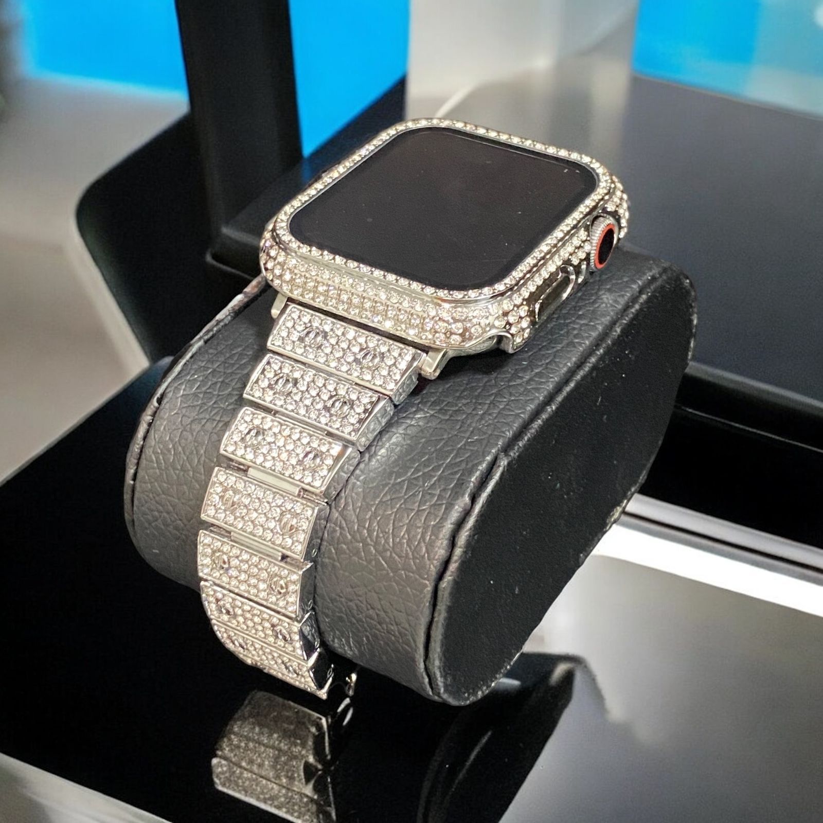 AppleWatchキラキラカバーケースアップルウォッチラバーバンドベルト 