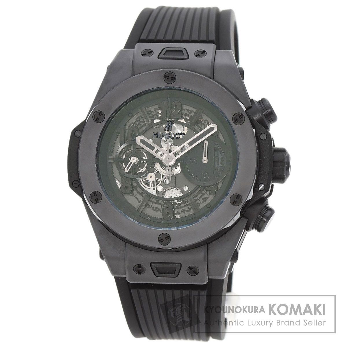 HUBLOT ウブロ 411.CI.1110.RX ビッグバン ウニコ オールブラック 1000本限定 メーカーコンプリート 腕時計 セラミック ラバー メンズ