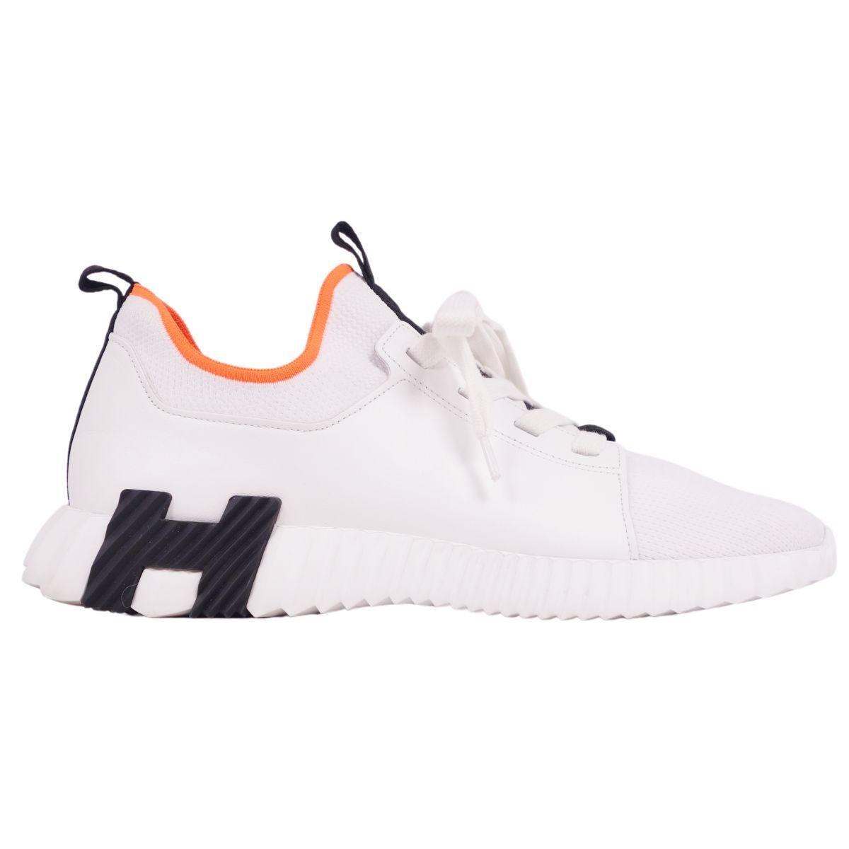 美品 エルメス HERMES スニーカー Depart デパール レースアップ 