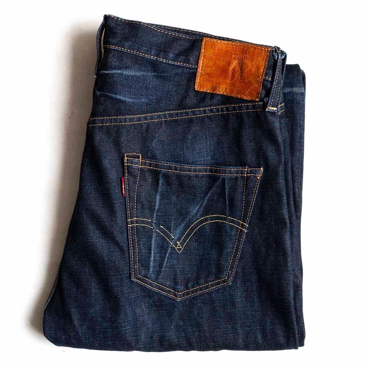 濃紺|加工モデル LEVI S VINTAGE CLOTHING 47501| 501XX ビッグE デニムパンツ 36×36 リーバイス LVC 旧 wxl 25050340