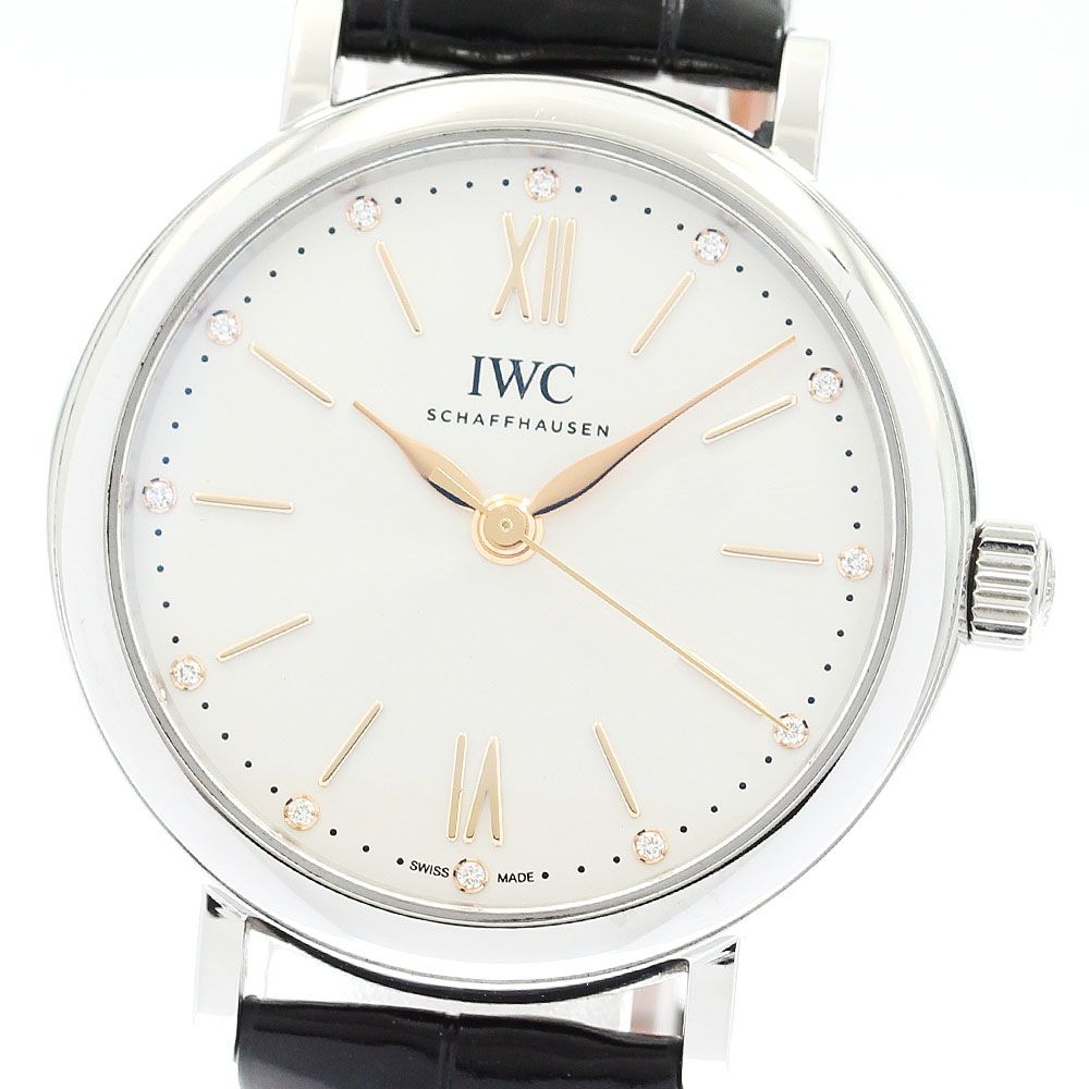 IWC IWC SCHAFFHAUSEN IW357411 ポートフィノ オートマティック 34 12Pダイヤ 自動巻き レディース _914034