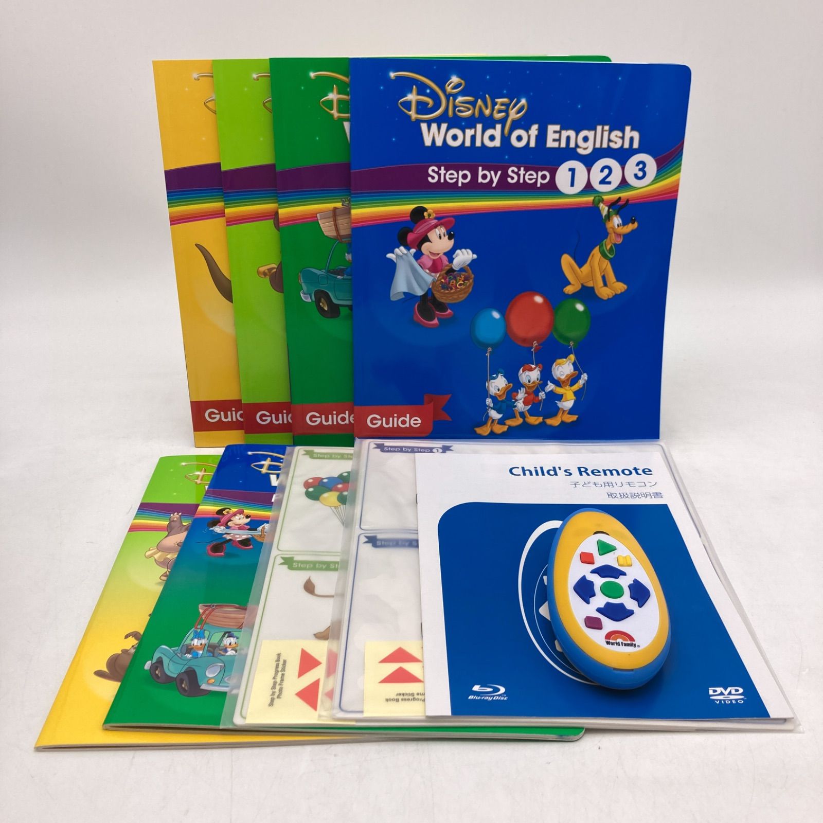 【最新版】2021年購入 メインプログラムセット　ブルーレイ　絵本　CD　ディズニー英語システム　DWE　Disney　ワールドファミリー　中古　 608021