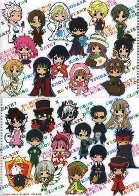 中古】クリアファイル 12 全員集合柄 「CLAMP ミニクリアファイル